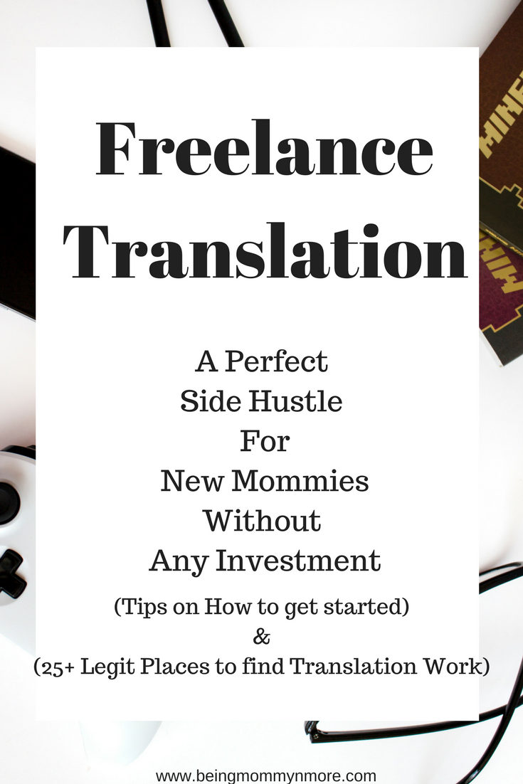Freelance translation side hustle for moms